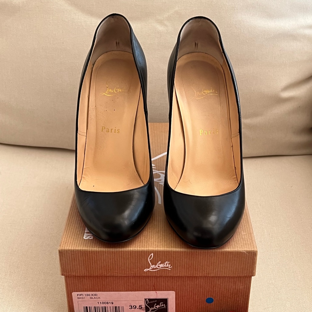 Pre-Loved Christian Louboutin Black Fifi 100mm
